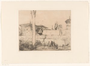 Bachi-Seraï Palace in Crimea by Marius Bauer (signed by artist)