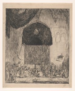 Eating, Eastern Men by Marius Bauer (signed by artist)