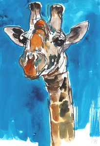 Blue Sky Giraffe by Mark Adlington