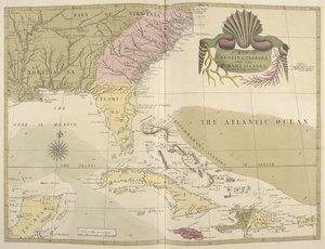 A Map of Carolina, Florida and the Bahama Islands