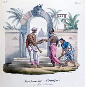 Outside a temple, India by Marlet et Cie