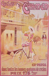Poster Advertising Carmen Bicycles by Marodon