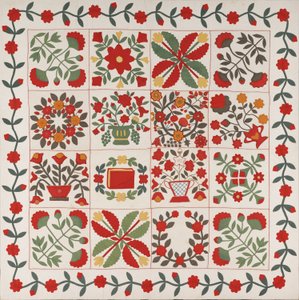Album Quilt, Baltimore, Maryland, c.1861 by Martha E. Keech