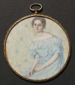 The Blue Gown Portrait of Ethel Coe, 1899 by Martha S. Baker