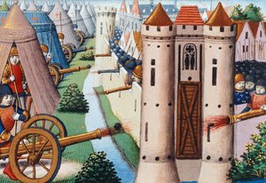 The Siege of Rouen (July 1418-January 1419) 1484, folio 19v, Vigiles de Charles VII