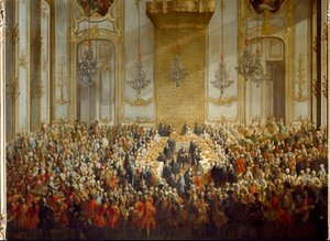 Official Banquet Organized for the Wedding of Princess Isabella of Parma with Emperor Joseph II on 6/10/1760 (detail)