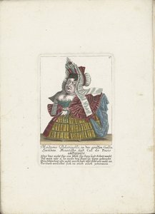 The French Dwarf Madame Palatinelle, ca. 1710 by Martin Engelbrecht (attributed to)