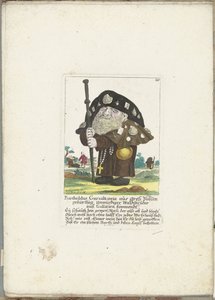 The dwarf Bartholdus Gursalkawiz as a pilgrim from Compostella, ca. 1710
