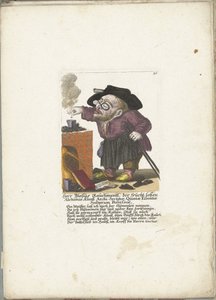 The Dwarf Blasius Rauchmantl as Alchemist, ca. 1710 (Il Callotto resurcitato oder Neu eingerichtes Zwerchen Cabinet)