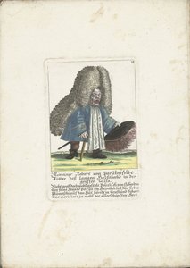 The Dwarf Robert von Parukenfeldt, ca. 1710 (title on object: Monsieur Robert von Parukenfeldt, Ritter deß langen Halßtuechs in der grossen Galla) (series title: Il Callotto resurcitato oder Neu eingerichtes Zwerchen Cabinet)