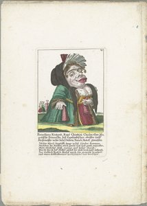 Caricature of Porzellana Kinkank by Martin Engelbrecht (attributed to)