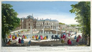 View of the Chateau de Saint-Cloud near Versailles, mid 18th century by Martin Engelbrecht