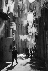 Narrow Street in Naples, Italy, 1937