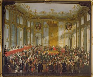 Empress Maria Theresa at the Investiture of the Order of St. Stephen by Martin II Mytens or Meytens