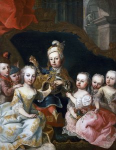 Portrait of Joseph II as child with his brothers by Martin II Mytens or Meytens