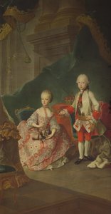 Two children of Empress Maria Theresa of Austria, Leopold and his sister Princess Maria Christine