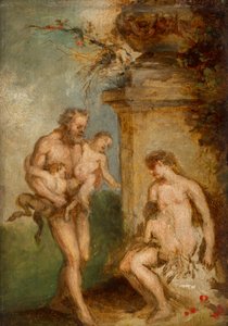 The Education of Satyr Children by Martin Johann Schmidt