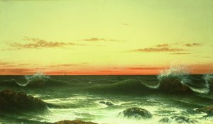 Seascape: Sunset by Martin Johnson Heade