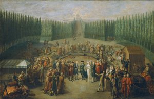 Laying Foundation Stone of Temple of Concordia in Laxenburg by Martin Knoller