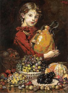 Monarosa, Daughter of the artist, as a fruit seller by Martin Monnickendam