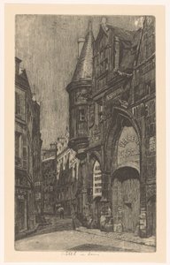Street View with the Hôtel de Sens in Paris