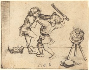 Apprentices Fighting by Martin Schongauer