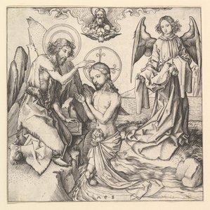 Baptism of Christ, ca. 1470-1474 by Martin Schongauer