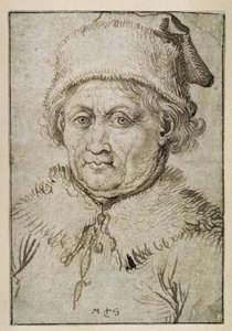 Bust of an Old Man with Fur Collar and Fur Cap by Martin Schongauer