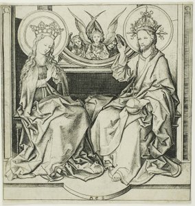 Christ Blessing the Virgin by Martin Schongauer