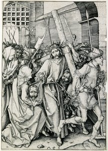 Christ carrying the cross, late 15th century by Martin Schongauer