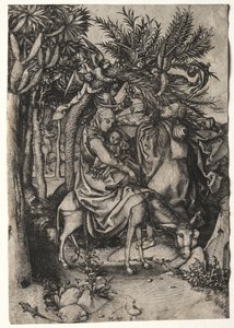 Life of the Virgin: The Flight into Egypt by Martin Schongauer