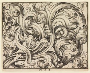 Horizontal Ornament on Light Background by Martin Schongauer