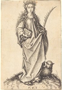 Saint Agnes by Martin Schongauer