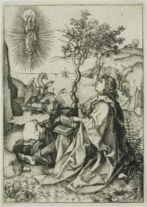 St. John the Evangelist on Patmos by Martin Schongauer