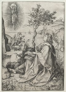 St. John the Evangelist on the Isle of Patmos by Martin Schongauer