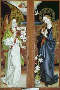 The Annunciation Altarpiece by Orlier by Martin Schongauer