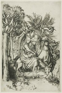 The Flight into Egypt by Martin Schongauer