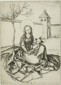 The Madonna and Child in the Courtyard by Martin Schongauer