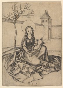 The Madonna and Child in the Courtyard by Martin Schongauer