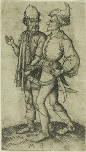Two Moors in Conversation by Martin Schongauer