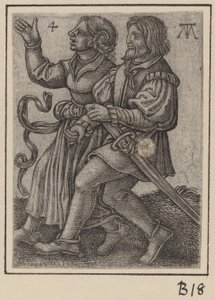 Dancing Couple, Facing Left by Martin Treu