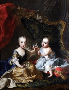 Giuseppe of Habsburg-Lorraine, Future Emperor, with Sister Maria Anna