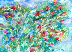 The Rose Bush in Front of the Window