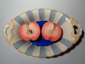 Porcelain of the Royal Privileged Porcelain Factory Tettau with Red Apple