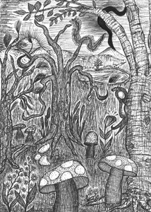 Landscape with Mushrooms