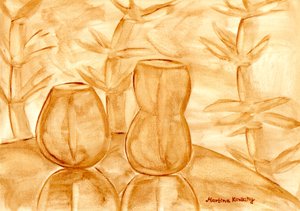 Still Life with Gourds and Bamboo