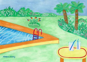 Before the Rain at the Pool by Martina Konitzky