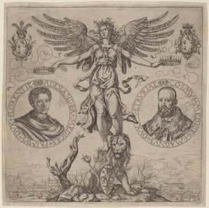 Alexander de Medicis and Cosmo de Medicis by Martino Rota