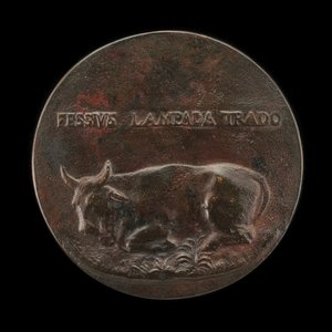 Reclining Bovine [Reverse] by Martino da Bergamo