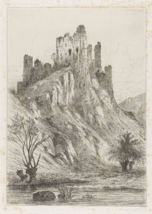 Ruins of Montaigle Castle by Martinus Antonius Kuytenbrouwer jr.